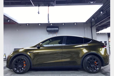  Glossy Ghost Midnight Gold Vinyl Car Wrap K-1504 | Tesla model Y