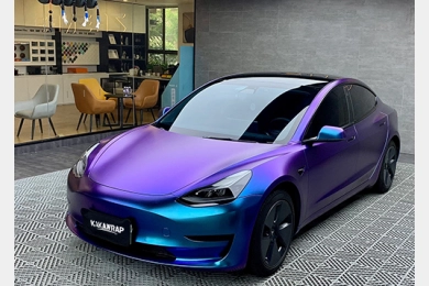  Glossy Diamond Purple Blue Vinyl Car Wrap K-4016