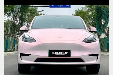  Glossy Flower  Yue FenVinyl Car Wrap K-1101 | Tesla model Y