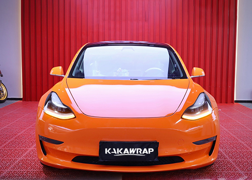  Glossy Crystal Orange Vinyl Car Wrap K-7003 