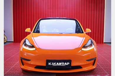  Glossy Crystal Orange Vinyl Car Wrap K-7003 