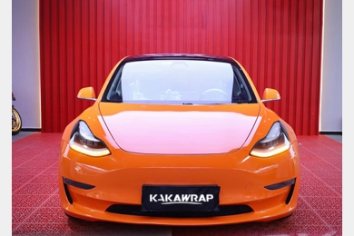  Glossy Crystal Orange Vinyl Car Wrap K-7003 
