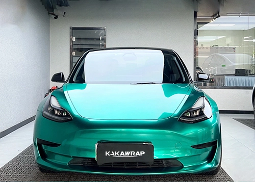  Glossy Metal Emerald Green Vinyl Car Wrap K-2105