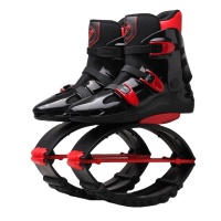 GEN1 Kangoo jumping shoes for kids Unisex Bounce Fitness Sports Stilts Rebound hopping Footwear Anti-Gravity Gym Boots Running Shoes RED+BLACK