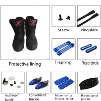 Jump Shoes Muffler Non-slip Treads Spare Standard Accessories bottom mat Floor mat Bouncing Boots Components Black -PARTS