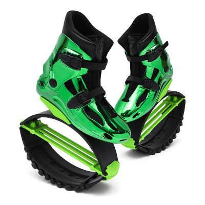 SYJ3-D High Quality Kangaroo Jumping Boots Private Custom Color Gym Adults Rebound Stilts Jump Shoes Indoor Fitness Bounce Boots green