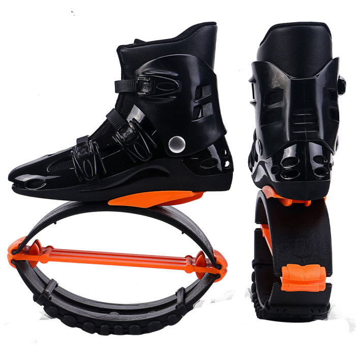 SYJ3 Hot Products New Bouncing Shoes Anti-Gravity Bounce Boots Indoor Fitness Kangaroo Jump Shoes Running Rebound Stilts Sport Shoe BLACK +ORANGE