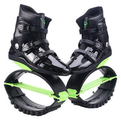 SYJ3 Hot Products New Bouncing Shoes Anti-Gravity Bounce Boots Indoor Fitness Kangaroo Jump Shoes Running Rebound Stilts Sport Shoe BLACK+GREEN
