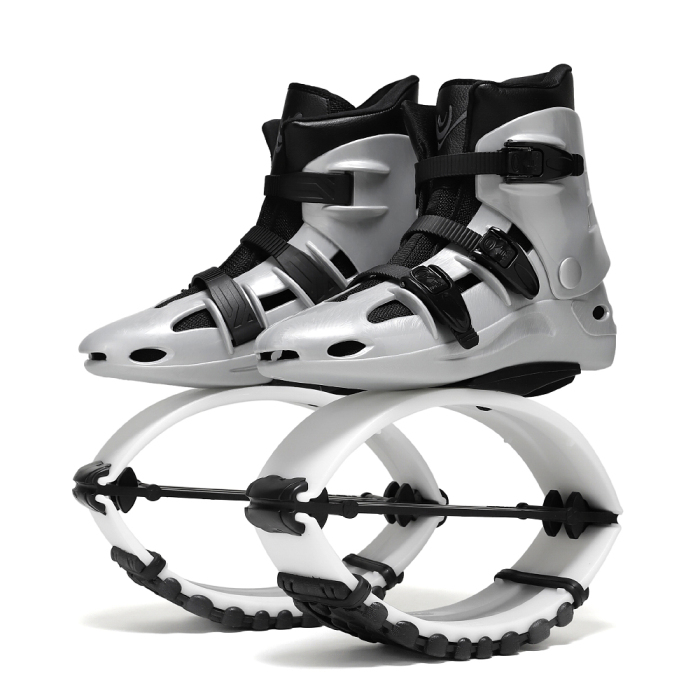 SYJ3 Hot Products New Bouncing Shoes Anti-Gravity Bounce Boots Indoor Fitness Kangaroo Jump Shoes Running Rebound Stilts Sport Shoe Silver+BLACK