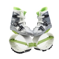 SYJ3 Hot Products New Bouncing Shoes Anti-Gravity Bounce Boots Indoor Fitness Kangaroo Jump Shoes Running Rebound Stilts Sport Shoe Silver+GREEN