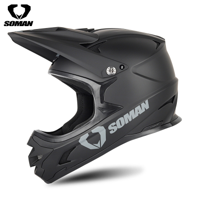 Motocross helmet-New SOMAN riding off-road helmet M9 matte black