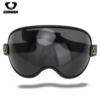 Goggles&Glasses-Vintage Goggle Bubble Visor Strap T3 black
