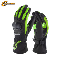Motorcycle Gloves-100% Waterproof Full Finger Gloves Long Length Cyclegear CG676 Green