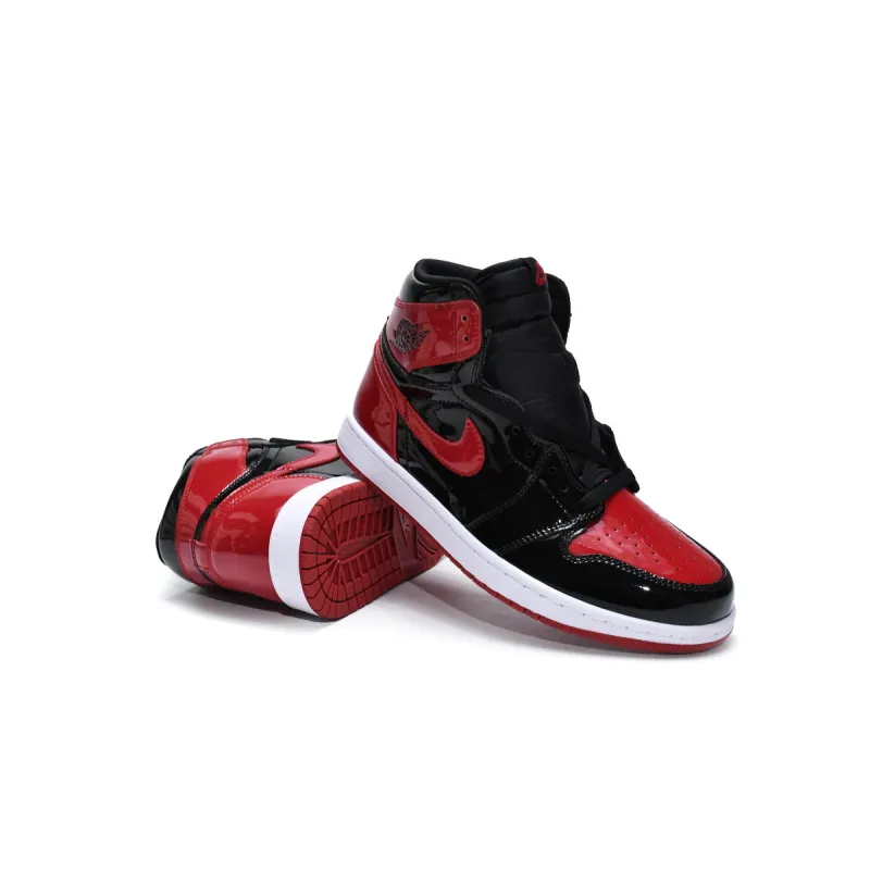 BMlin Jordan 1 Retro High OG Bred Patent , 555088-063