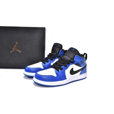 Jordan 1 kids shoesJordan 1 Mid PS Game Royal,555088-403 02