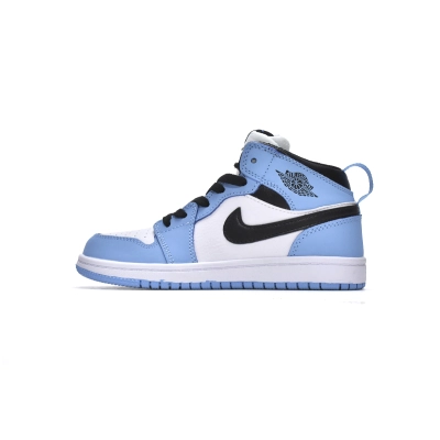 Jordan 1 kids shoesJordan 1 Mid PS University Blue,575441-134 01