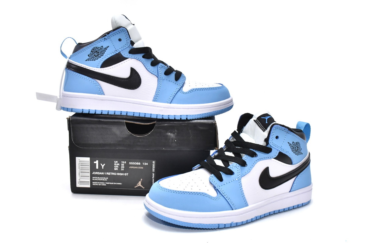 Jordan 1 kids shoesJordan 1 Mid PS University Blue,575441-134
