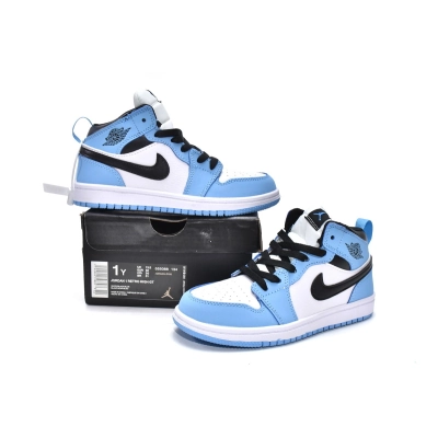 Jordan 1 kids shoesJordan 1 Mid PS University Blue,575441-134 02