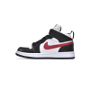 Jordan 1 kids shoes |Jordan 1 Mid PS Black Gym Red,705303-020