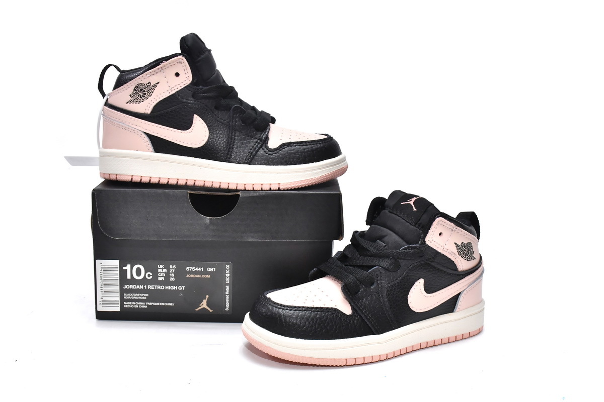 Jordan 1 kids shoes |Jordan 1 Mid PS Crimson Tint,575441-081
