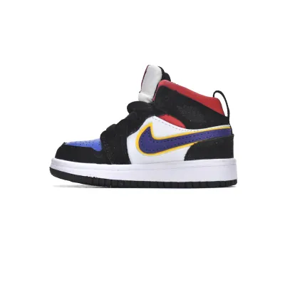 Jordan 1 kids shoes |Jordan 1 Mid PS Lakers Top 3,554724-058 01