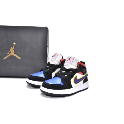 Jordan 1 kids shoes |Jordan 1 Mid PS Lakers Top 3,554724-058 02