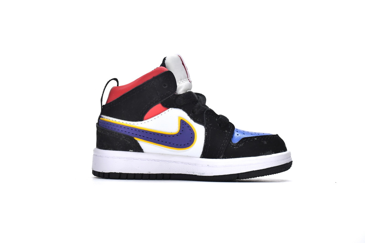 Jordan 1 kids shoes |Jordan 1 Mid PS Lakers Top 3,554724-058
