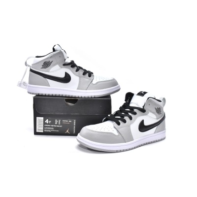 Jordan 1 kids shoes |Jordan 1 Mid PS Light Smoke Grey,640732-092 02