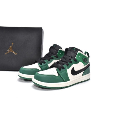 Jordan 1 kids shoes |Jordan 1 Mid PS Pine Green,BQ6932-301 02
