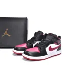 Jordan 1 kids shoes |Jordan 1 Mid PS Red Black Toe,AR6352-100
