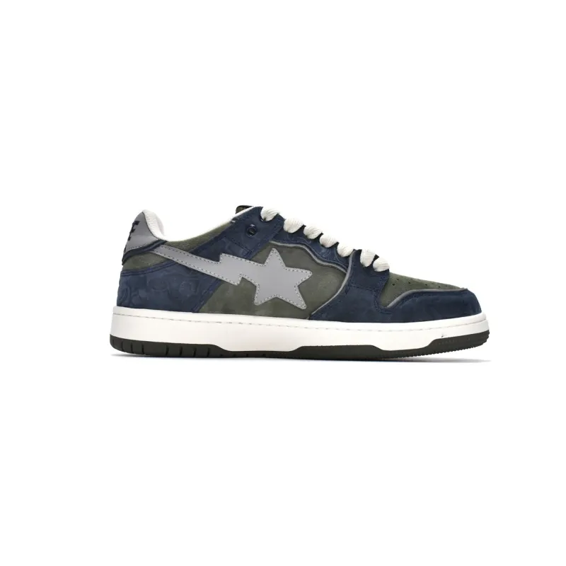 LJR A Bathing Ape Bape Sk8 Sta Low Army Green,1G70-109-0010