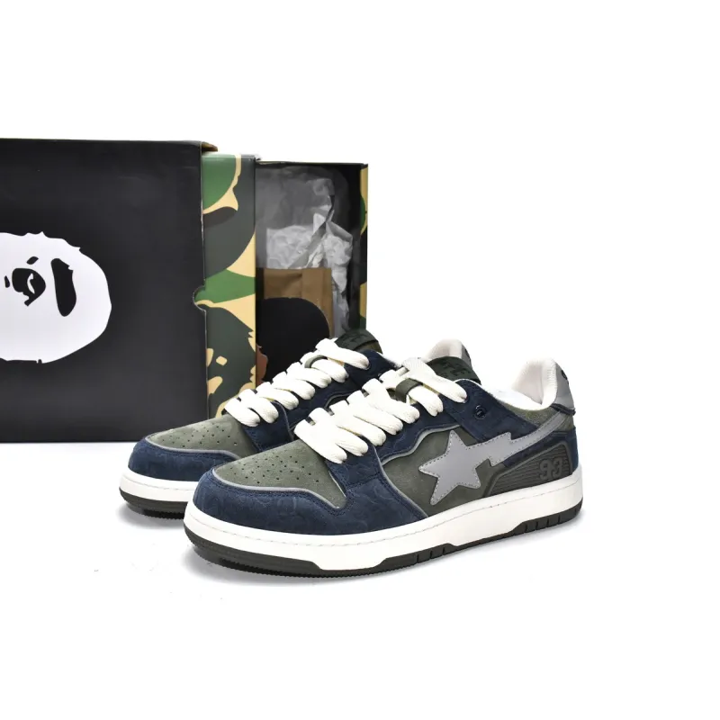 LJR A Bathing Ape Bape Sk8 Sta Low Army Green,1G70-109-0010