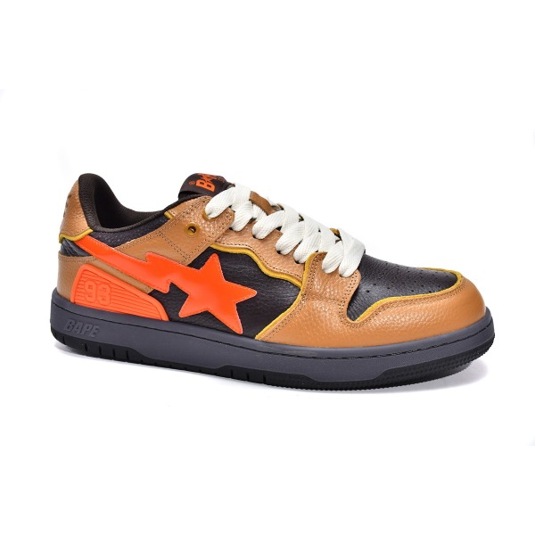 LJR A Bathing Ape Bape Sk8 Sta Low Black Brown Red,1G70-109-0016