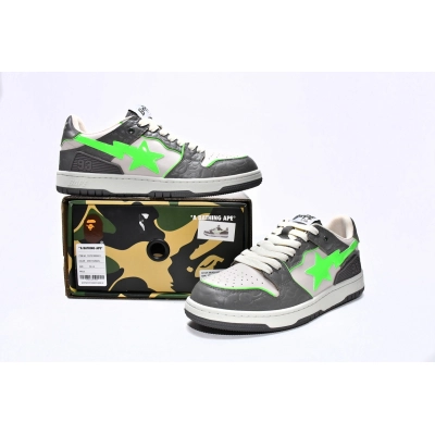 LJR A Bathing Ape Bape Sk8 Sta Low Grey Green,1G70-109-0021 02