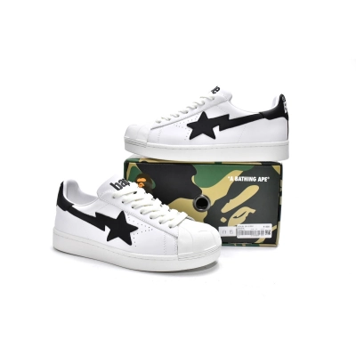 LJR A Bathing Ape Bape Sk8 Sta Low Shell Head White,1I20-191-005 02