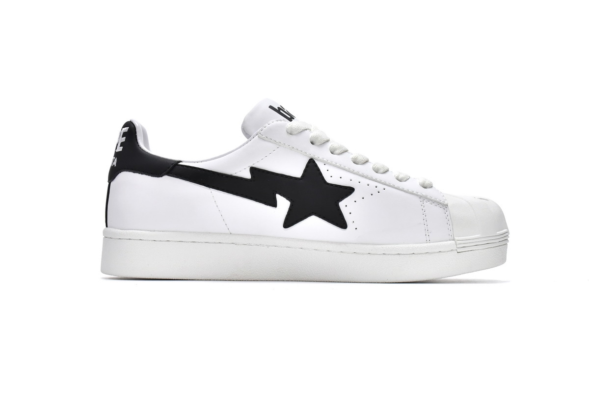 LJR A Bathing Ape Bape Sk8 Sta Low Shell Head White,1I20-191-005