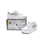 LJR A Bathing Ape Bape Sk8 Sta Low White Grey,1G70-109-0002