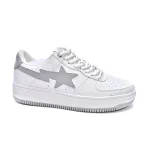 LJR A Bathing Ape Bape Sk8 Sta Low White Grey,1G70-109-0002