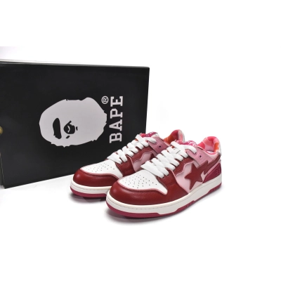 LJR A Bathing Ape Bape Sta Low Green Hills White Red,1G70-109-0028 02