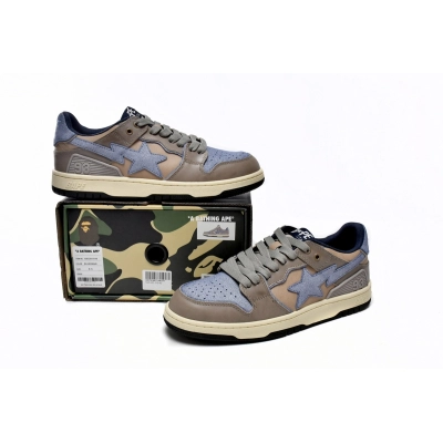 LJR A Bathing Ape Bape Sta Low Make old Khaki Blue,1120-291-019 02