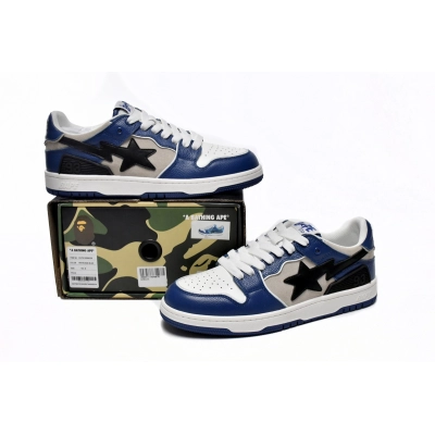 LJR A Bathing Ape Bape Sta Low white blue 1G70-109-0029 02