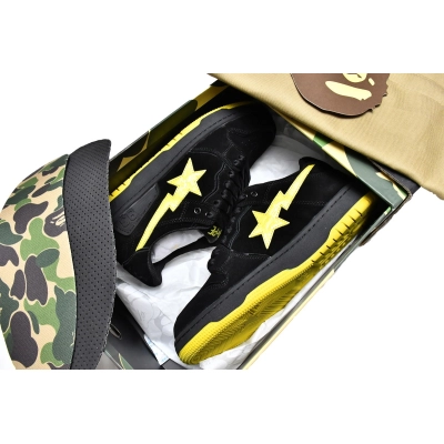 LJR A Bathing Ape Sk8 Sta Black Electric Yellow,1G70-191-031 02
