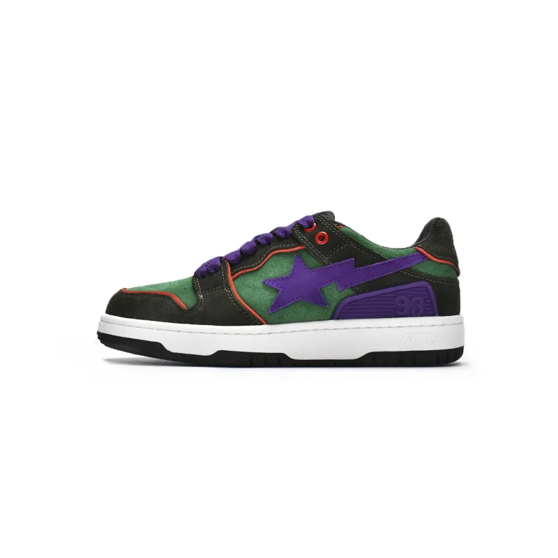LJR A Bathing Ape Sk8 Sta Dark Purple Green,1G70-191-029