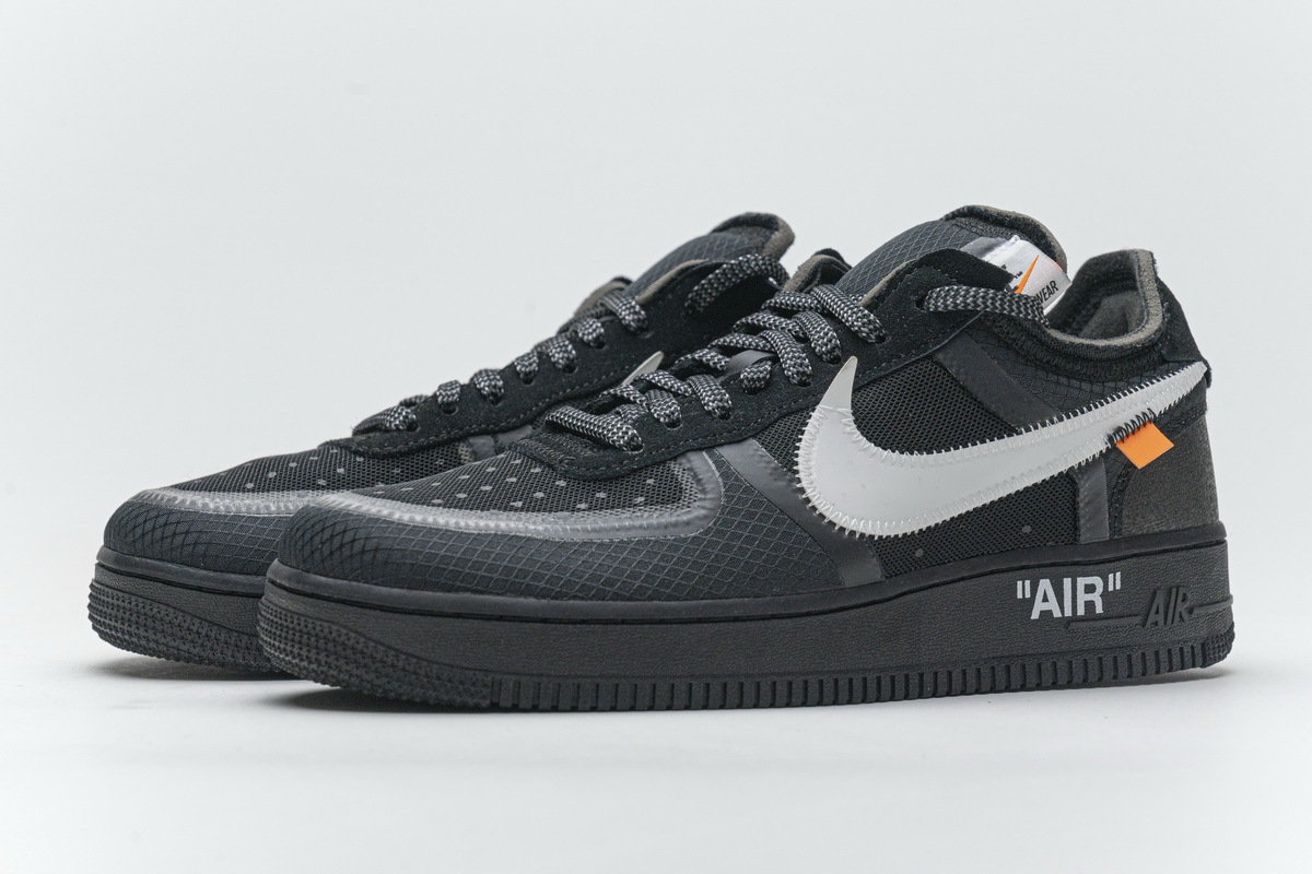 LJR Air Force 1 Low Off-White Black White，AO4606-001 