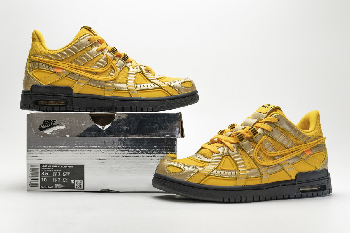 LJR Air Rubber Dunk Off-White University Gold,CU6015-700