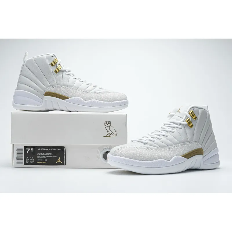 LJR Jordan 12 Retro OVO White, 873864-102 