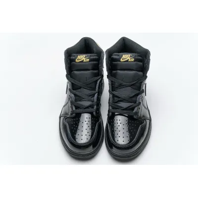 LJR Jordan 1 Retro High Black Metallic Gold (2020)，555088-032   02