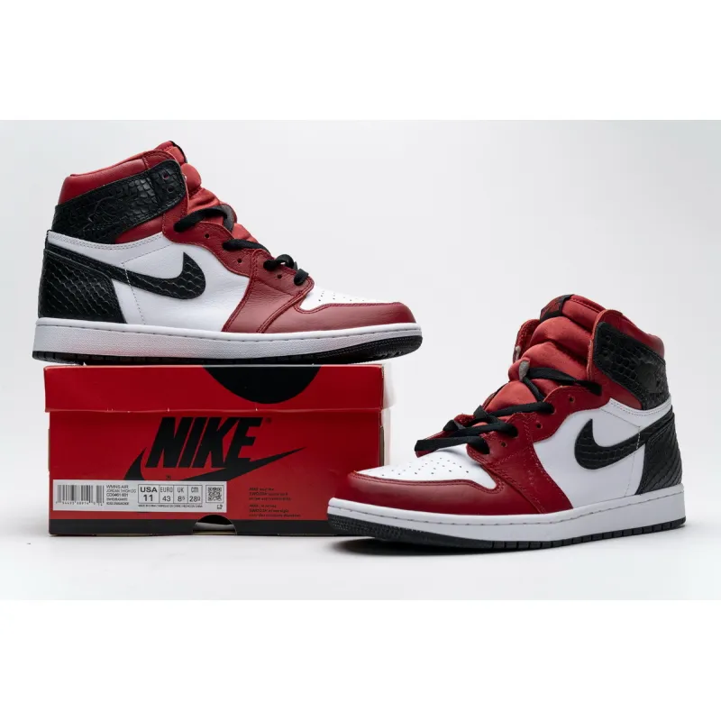 LJR Jordan 1 Retro High Satin Snake Chicago (W)，CD0461-601 