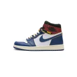 LJR Jordan 1 Retro High Union Los Angeles Blue Toe，BV1300-146 