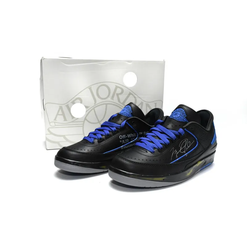 LJR Jordan 2 Retro Low SP Off-White Black Blue, DJ4375-004